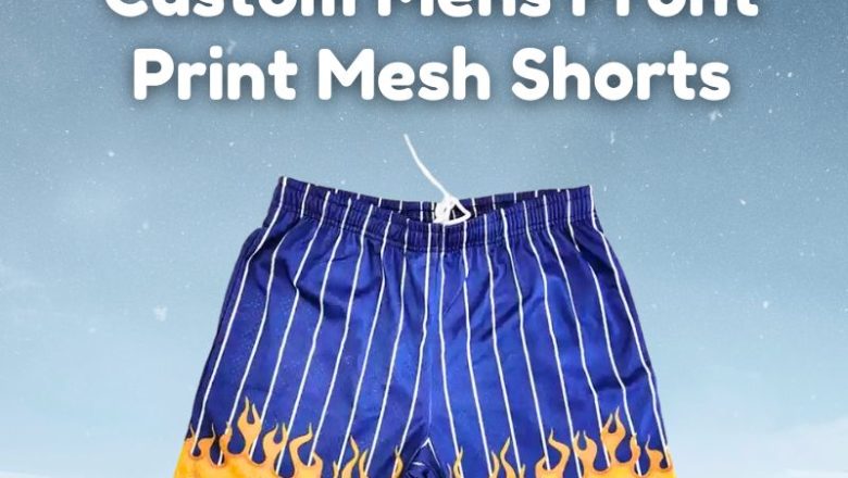 Custom Mens Front Print Mesh Shorts