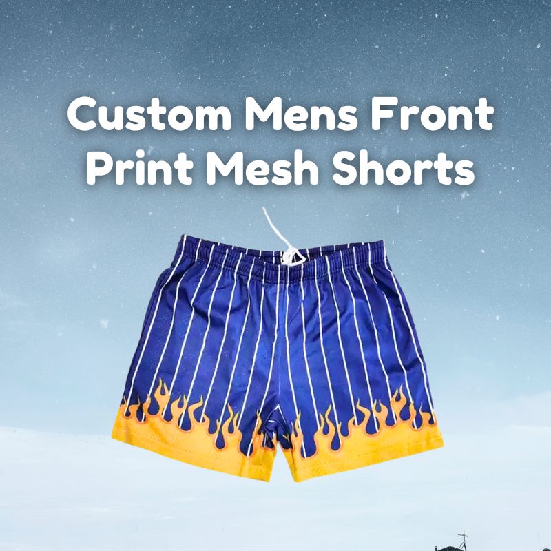 Custom Mens Front Print Mesh Shorts